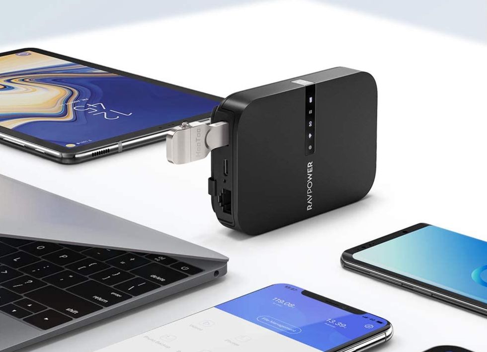 RAVPower FileHub portable wireless router and hub