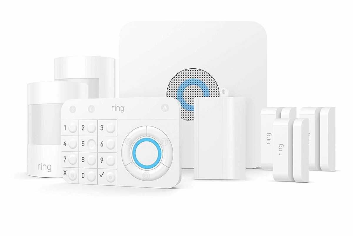 Ring Alarm Kit in white with blue details