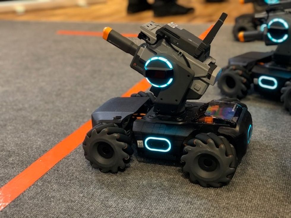 RoboMaster S1 can be programmed to follow gestures and also a line