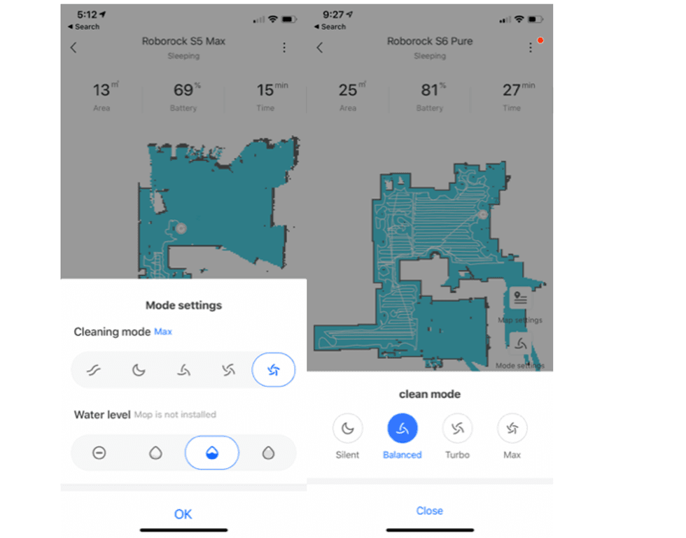Roborock S5 Max vs S6 Pure