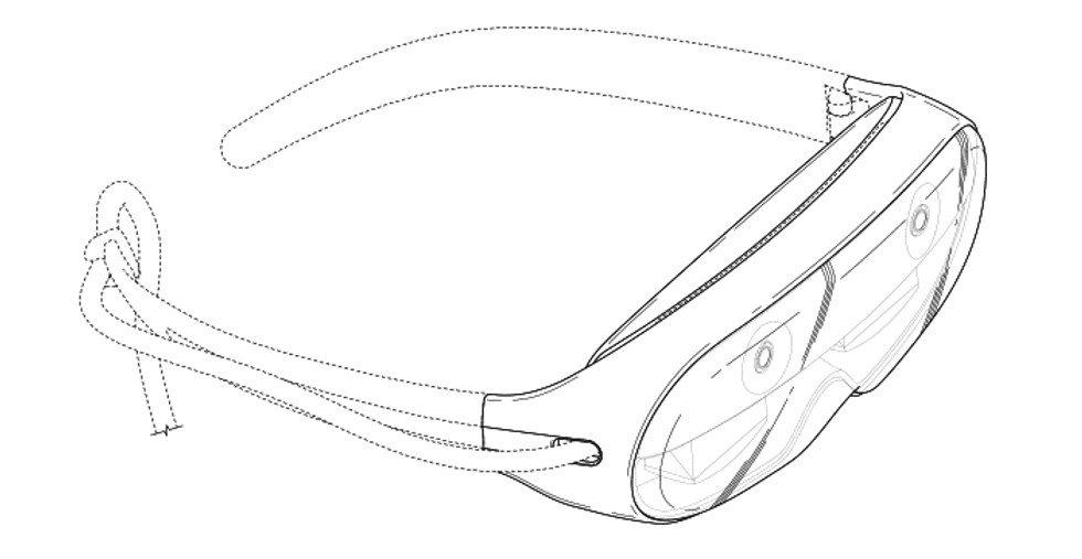 Samsung augmented reality glasses patent sketch