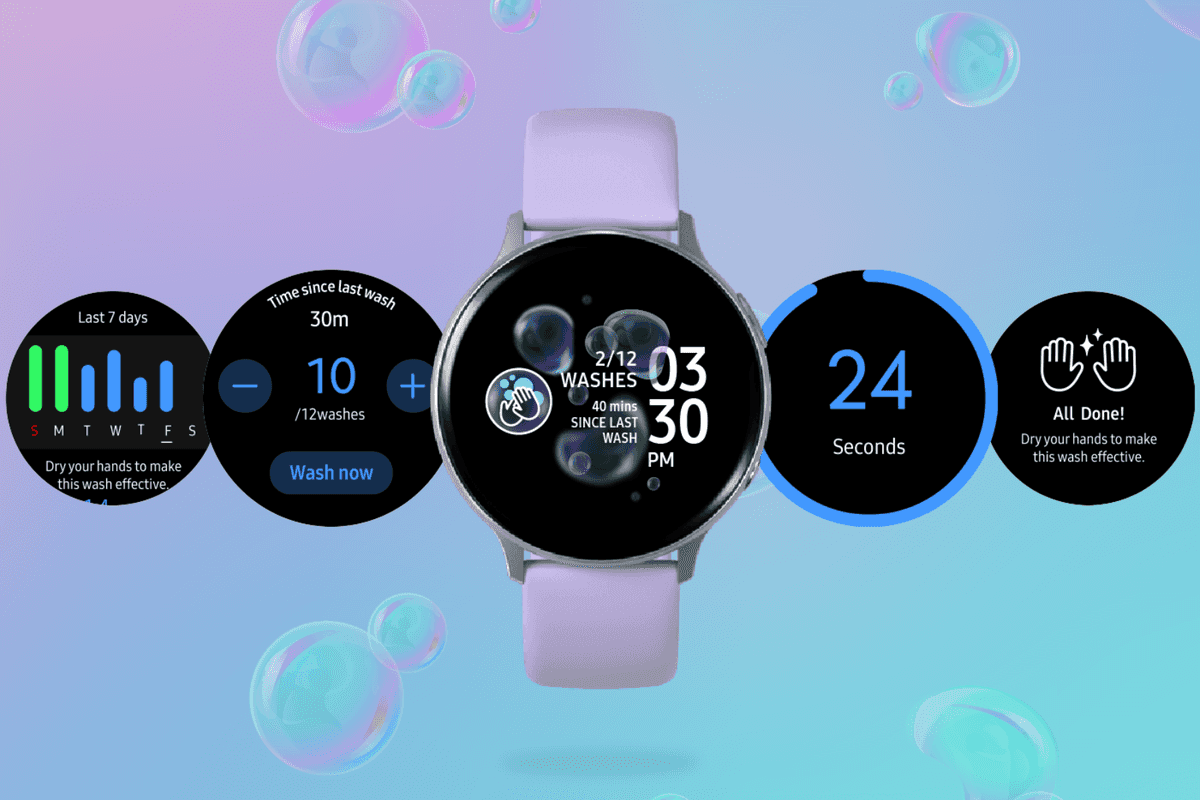 Samsung Hand Wash app for Tizen smartwatches