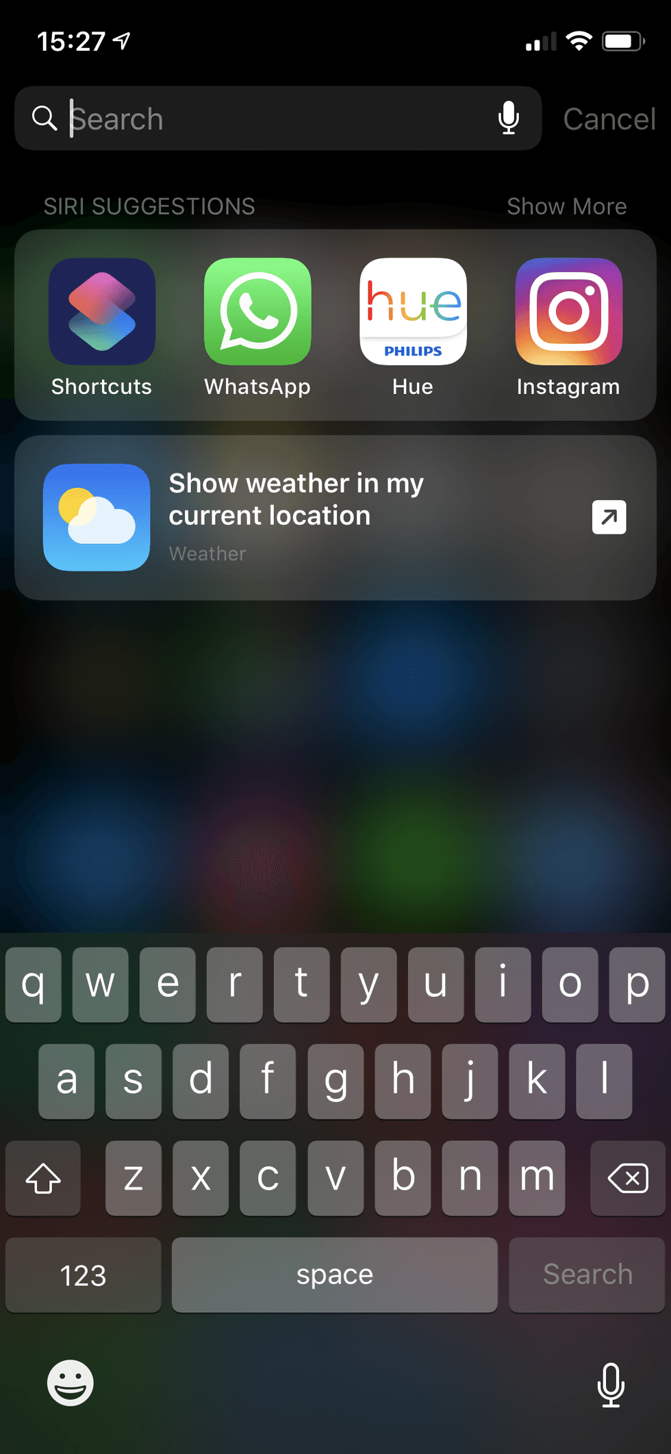 screen shot of philips hue smart lights app