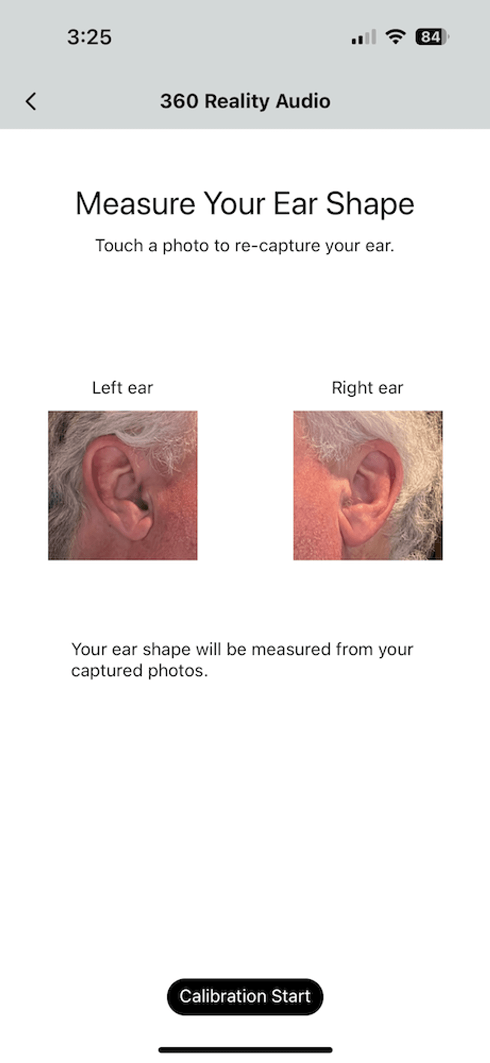 screenshot of A-T app for 360 reality audio