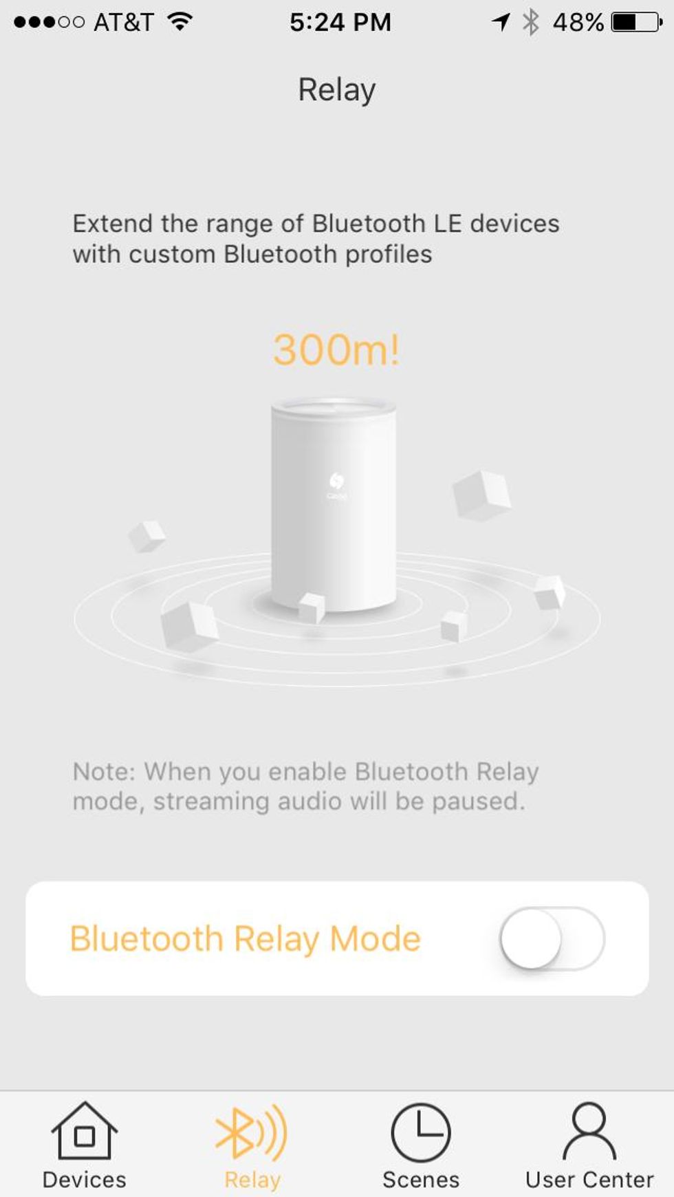 Screenshot of Cassia app dashboard