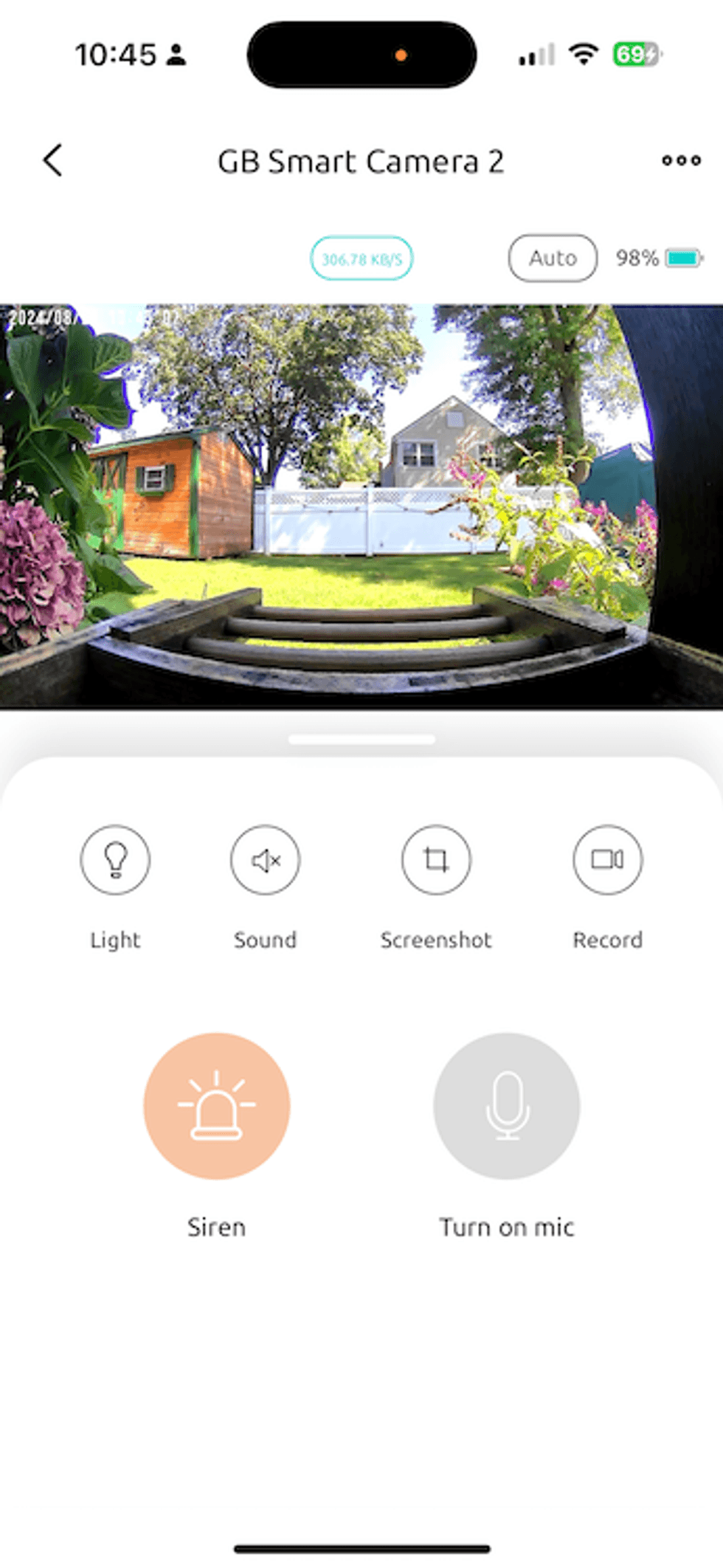 Screenshot of home page in Birdfy app showing video feeds from your Birdfy cameras