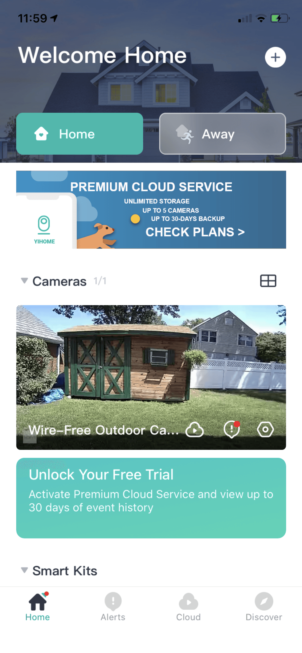screenshot of home page in Kami app.