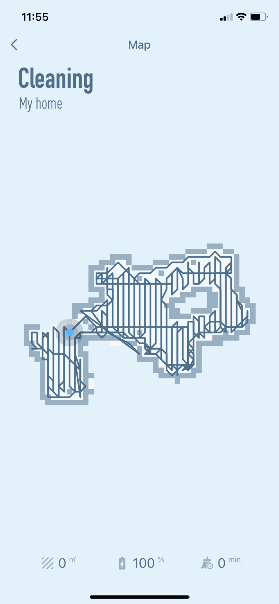 screenshot of map in Airrobo app