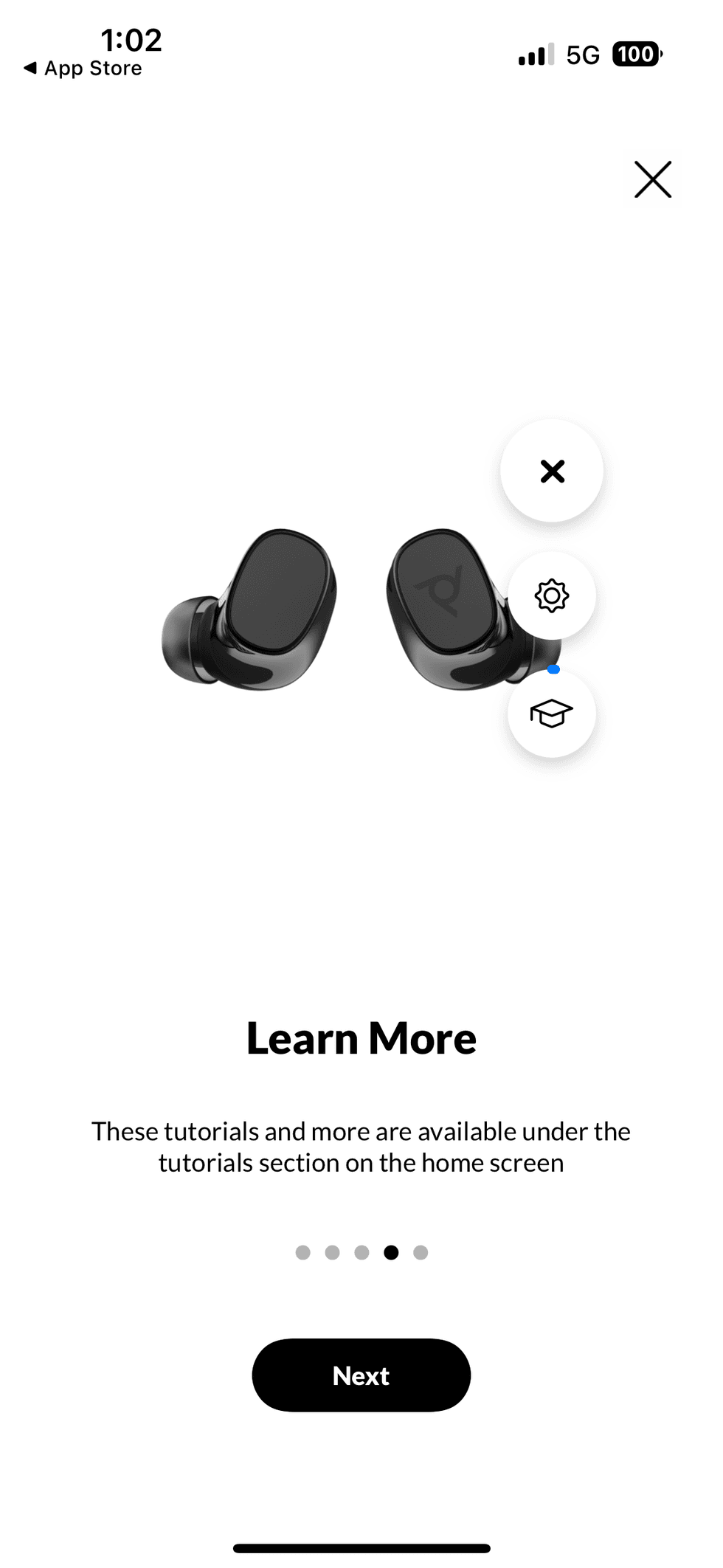 Screenshot of Poly app with tutorial videos
