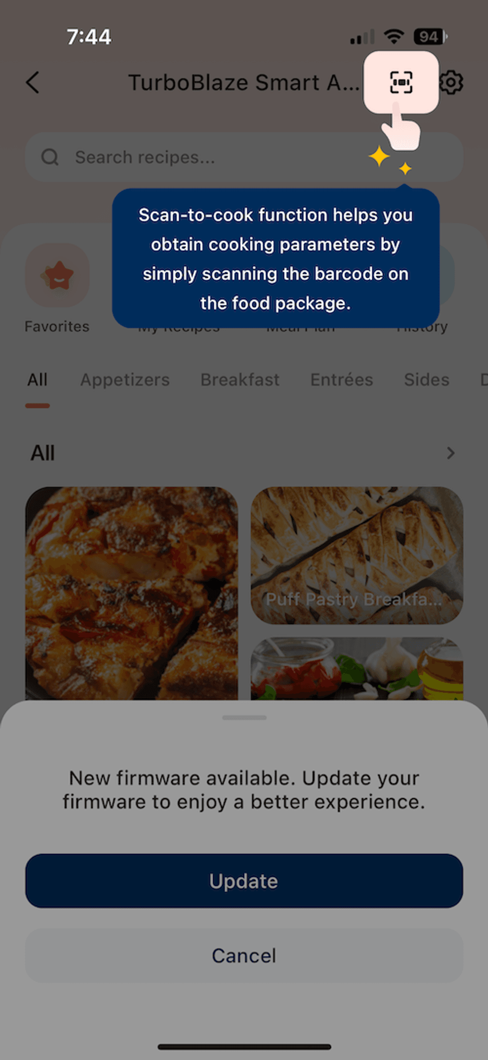 screenshot of VeSync capp