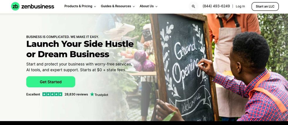 Screenshot of ZenBusiness