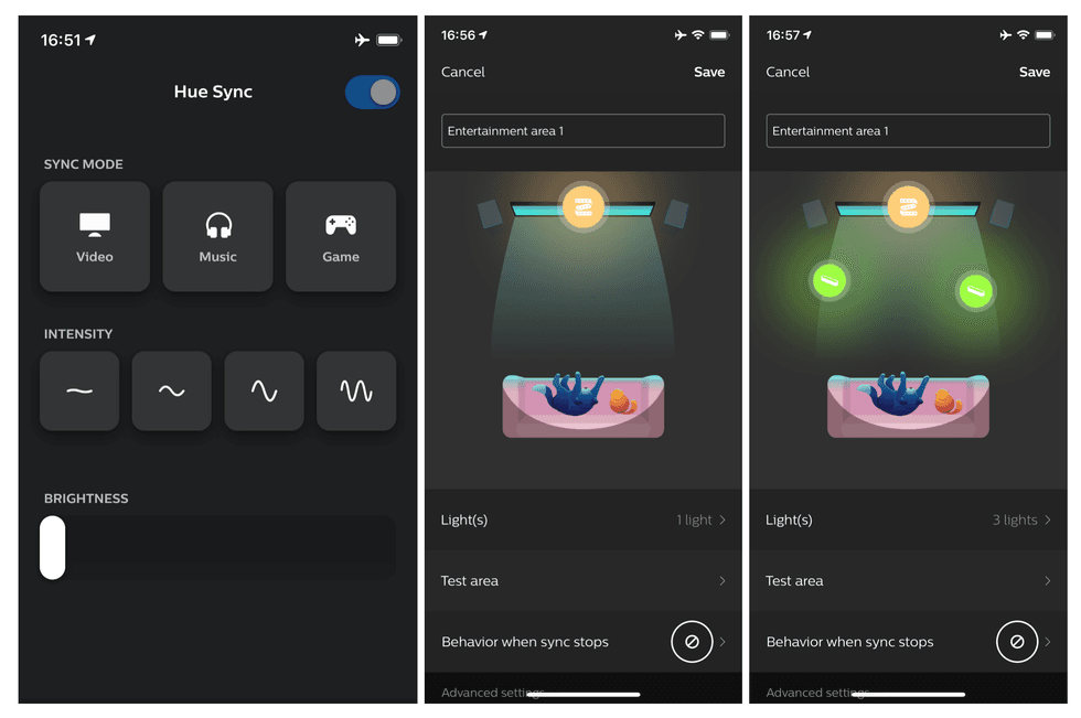 Setting up the light strip with the Hue and Hue Sync apps