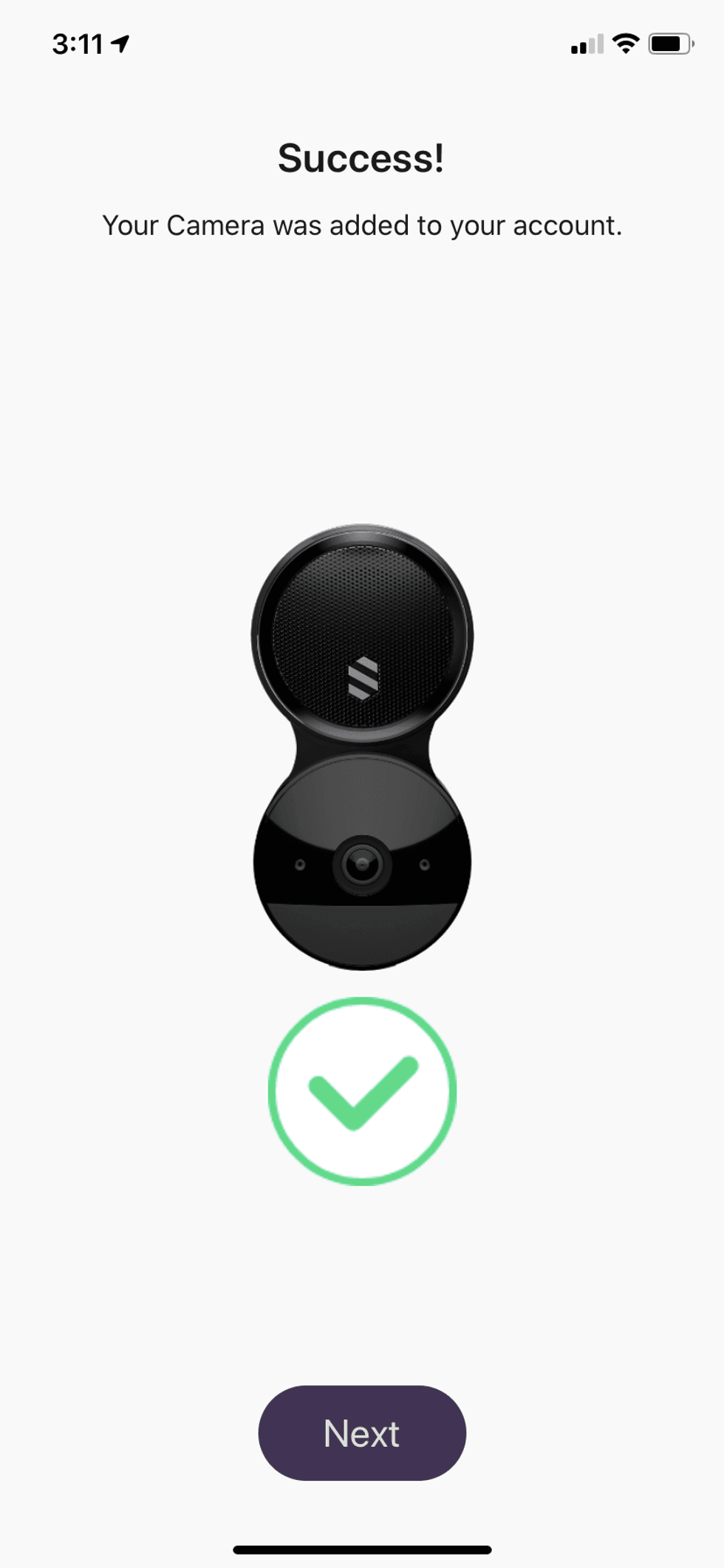Setup in app Deep Sentinel Camera