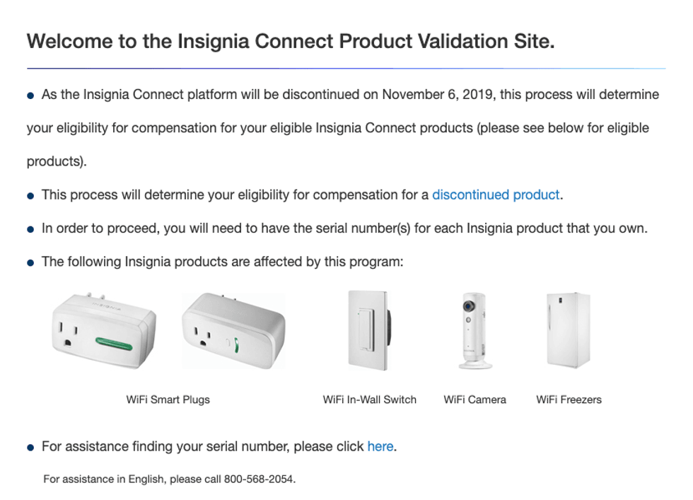 Small images of the Insignia product line eligible potentially