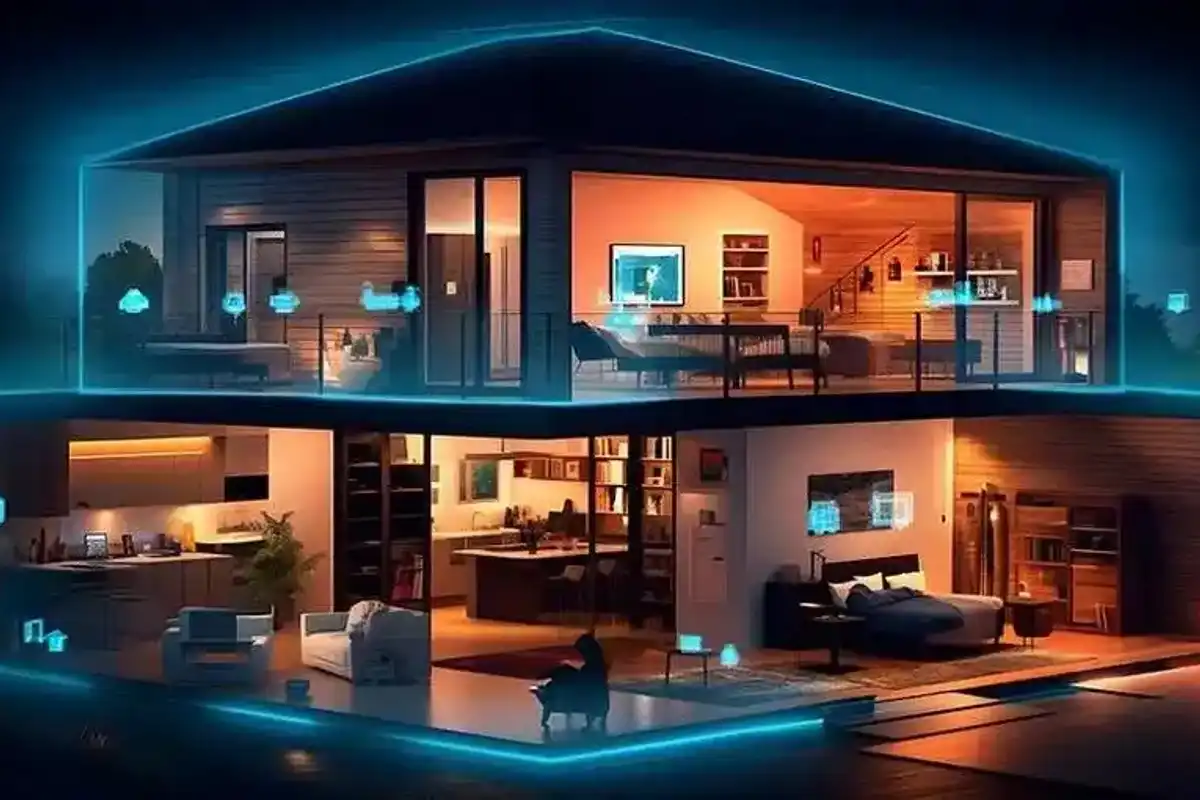 smart home opened to smart technology and connected devices.