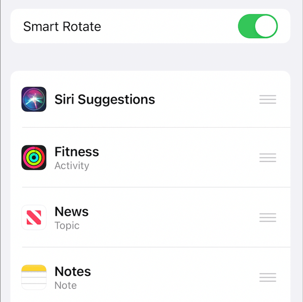 Smart Stack widget