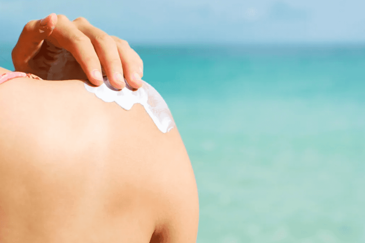 Someone seated on the beach