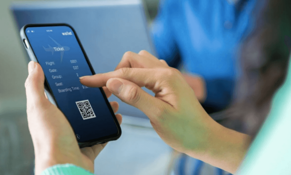 Someone with an online airline ticket