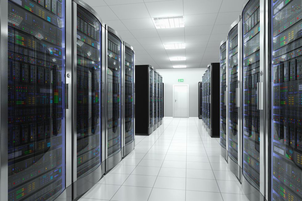 Stock image of a data center