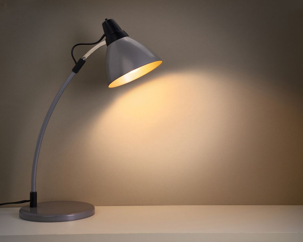 Stock image of a desk lamp