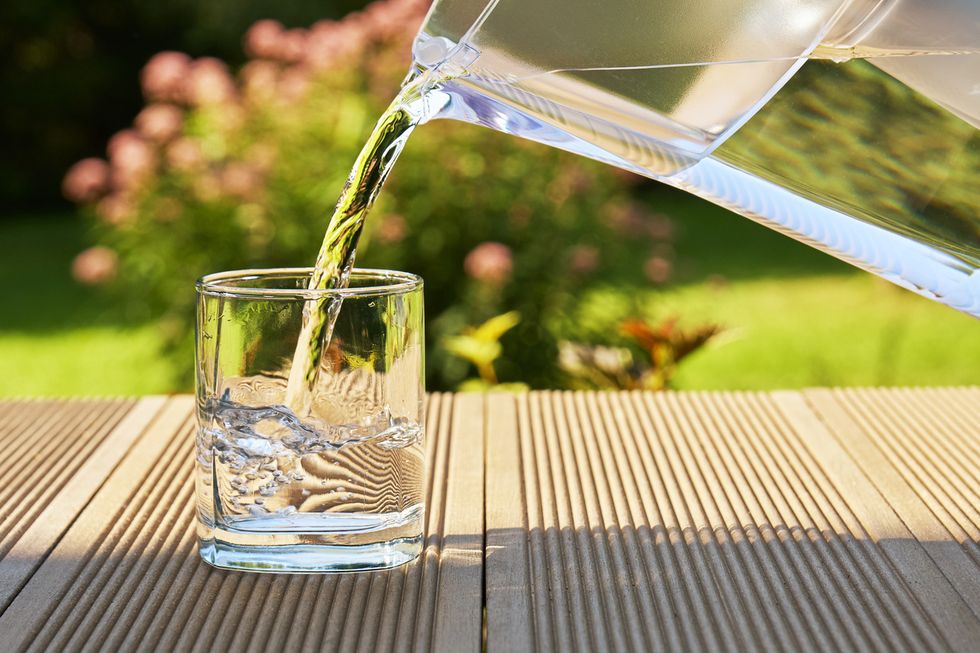 Stock image of a glass of water