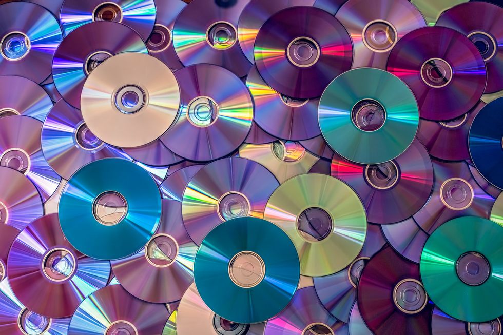 Stock image of movie discs
