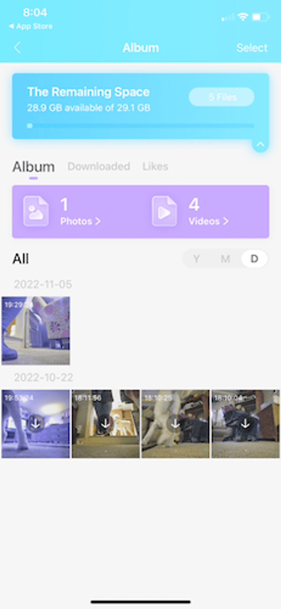 store videos on EBO Air