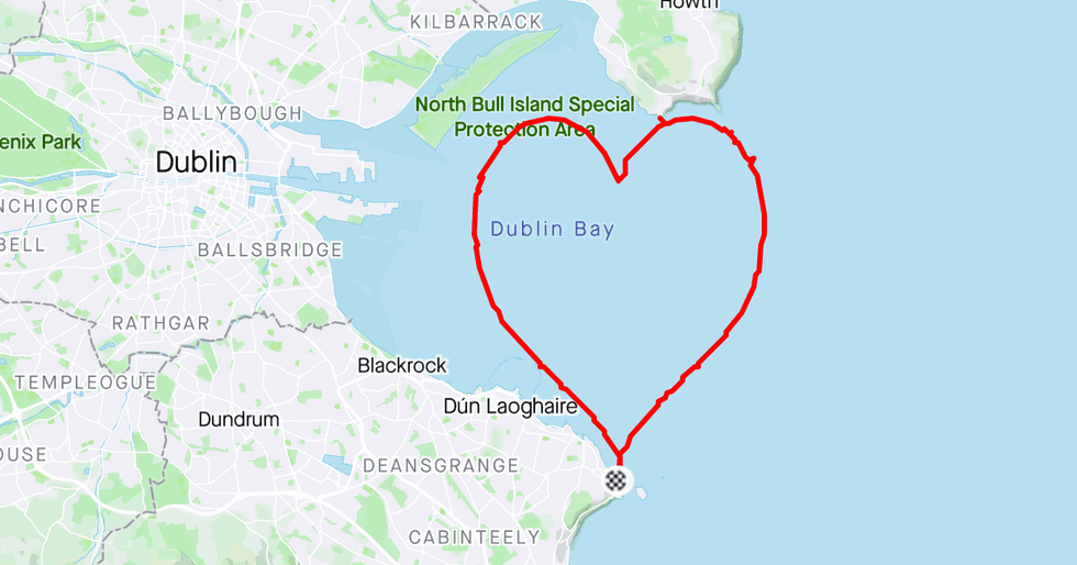 Strava app love-heart