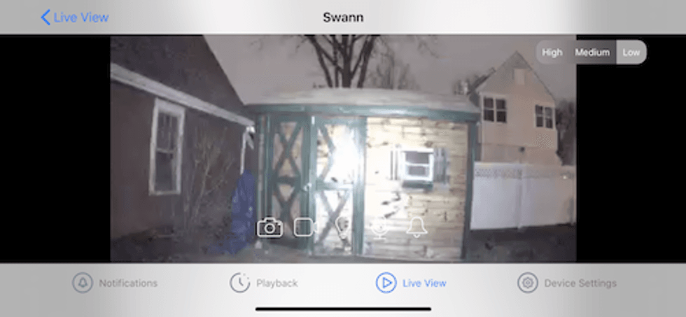 Swann Spotlight Cam at Low resolution video