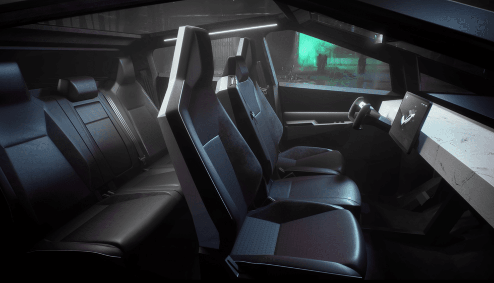 Tesla Cybertruck interior