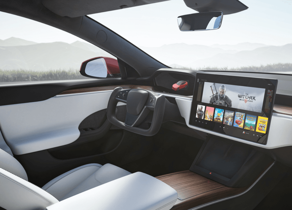 The all-new interior of the 2021 Tesla Model S