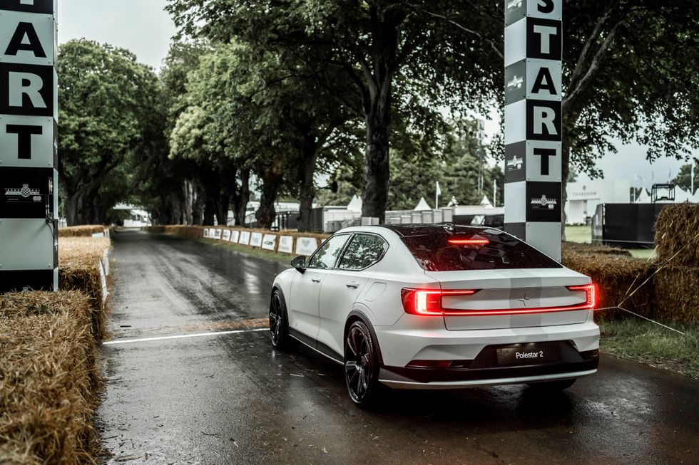 The experimental Polestar 2 at the Goodwood Festival of Speed hillclimb \u200b