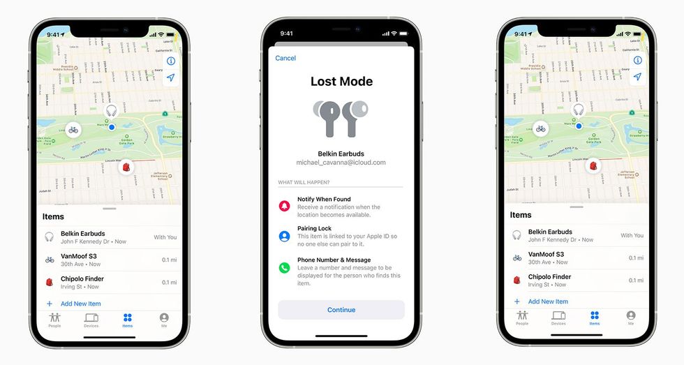 The Find My app for iPhone