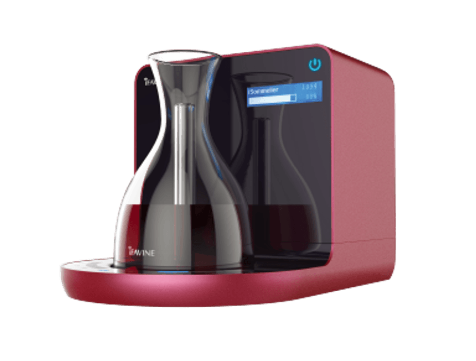 The iFavine iSommelier Pro, pictured here, decants to perfection, for any father who prefers knows his wine