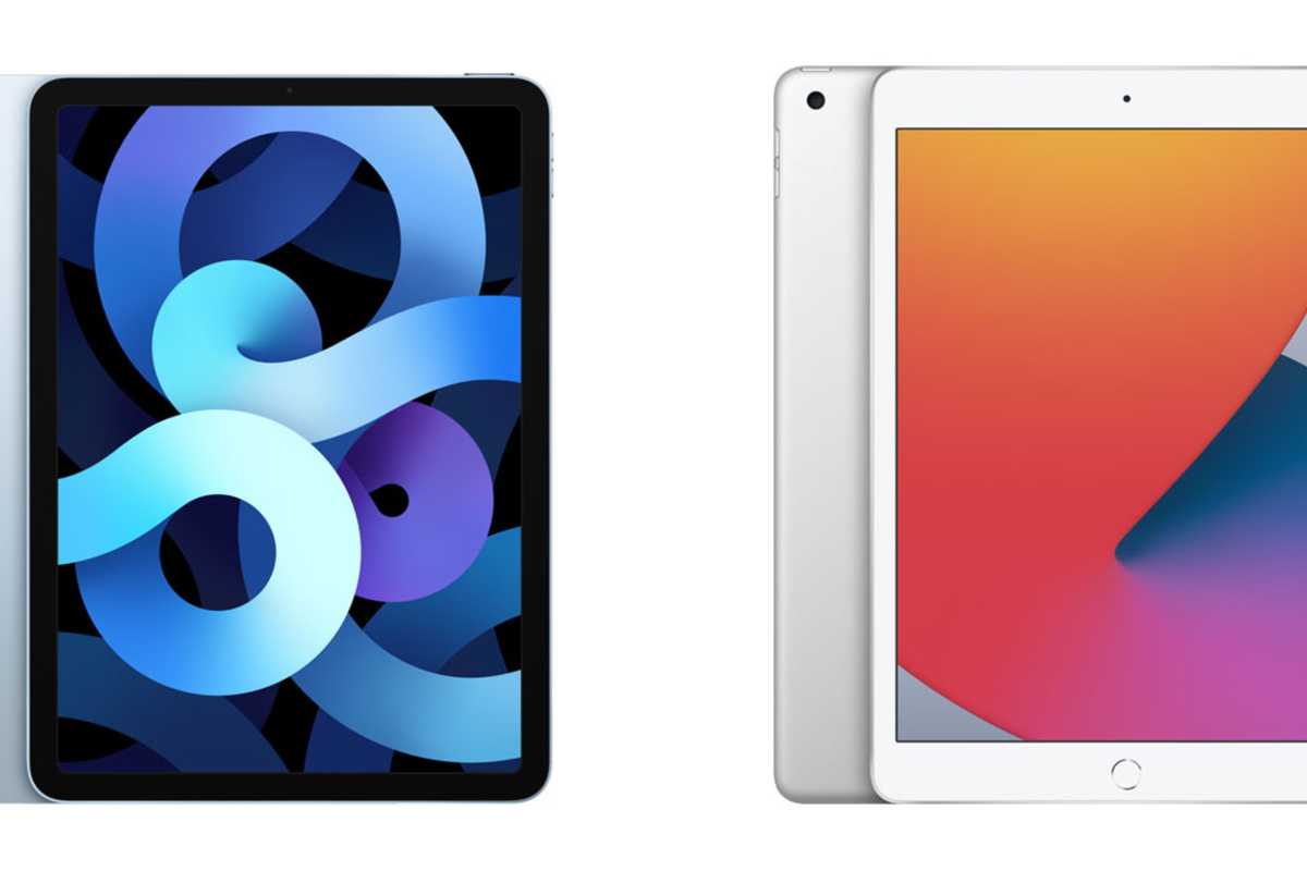 The iPad Air (left) and iPad (right)