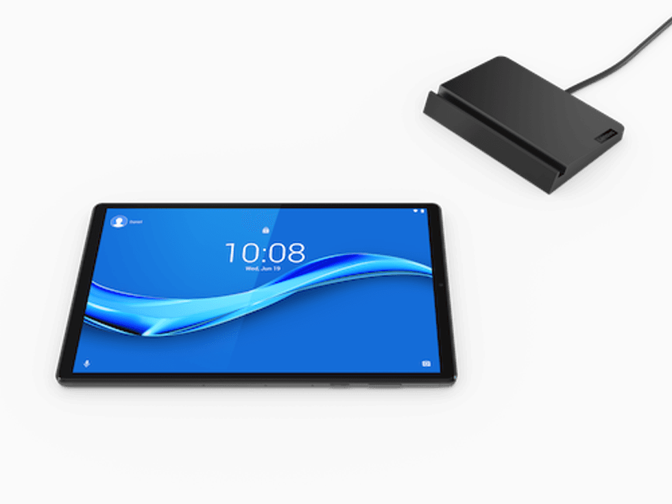 The Lenovo Smart Tab M10 with the Smart Charging Station