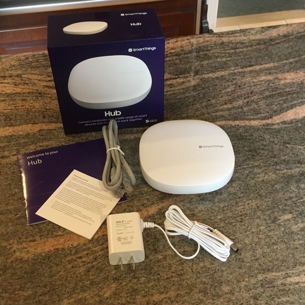 The new SmartThings Cam and Smart Bulb will need a Samsung SmartThings Hub to work, like the 3rd generation version pictured here