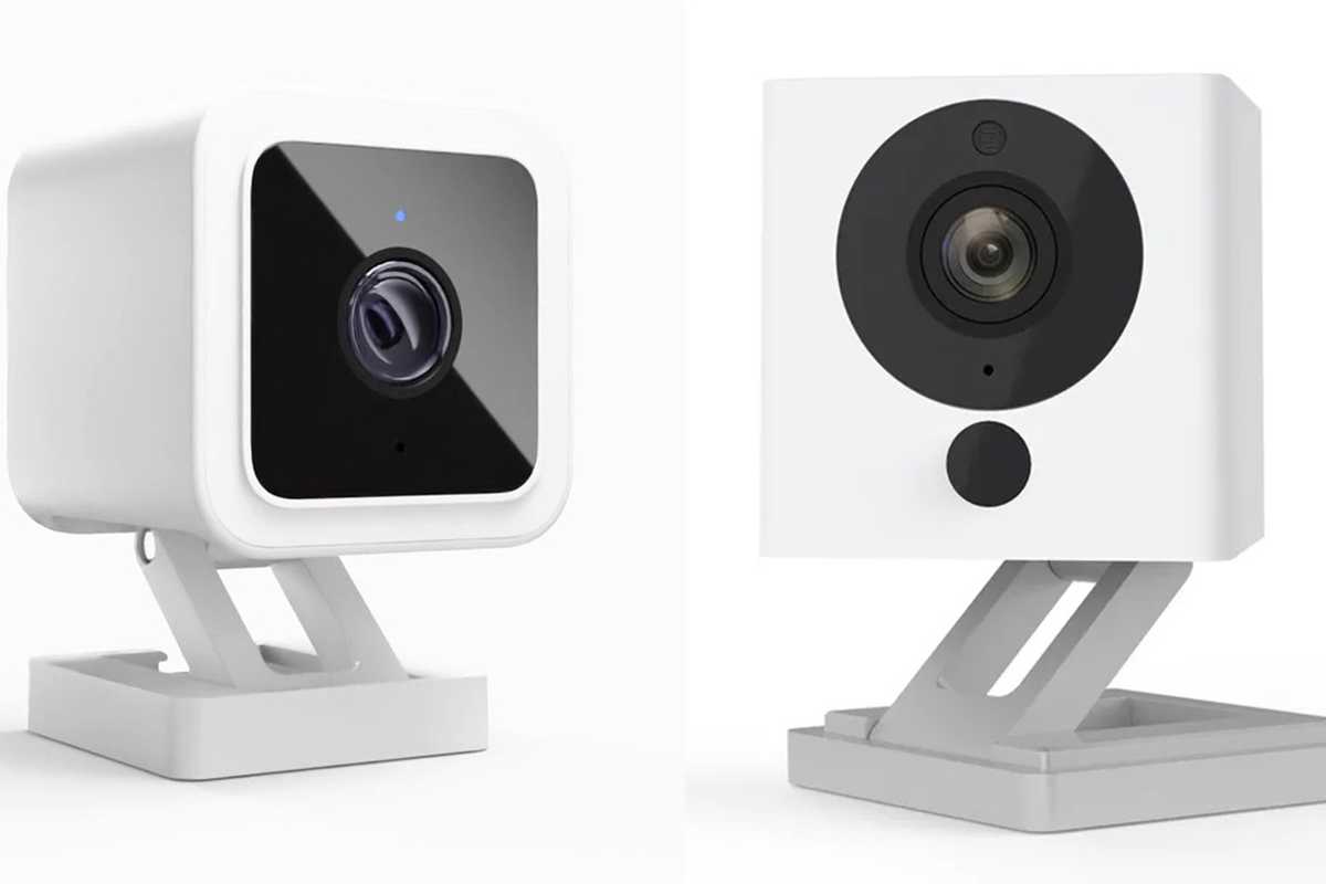 The new Wyze Cam v3 (left) and the Wyze Cam v2