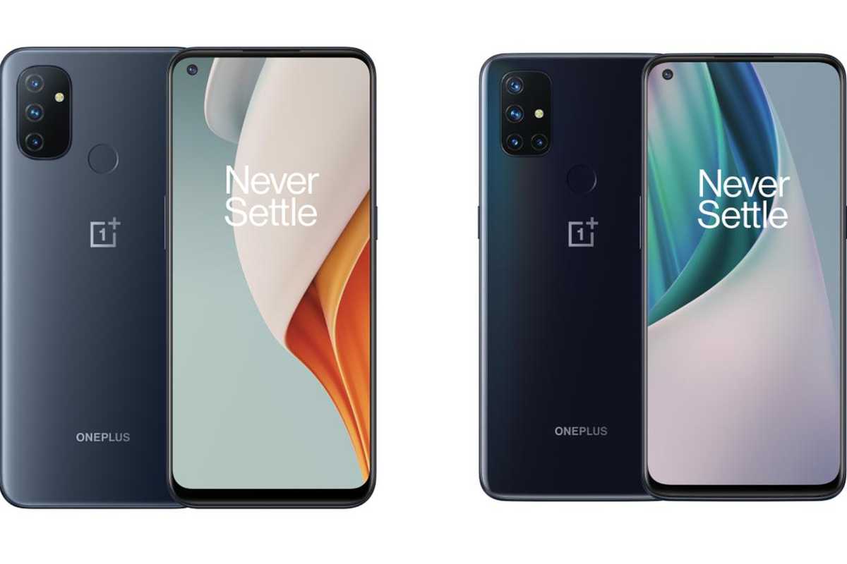 The OnePlus Nord N100 (left) and N10 5G (right)