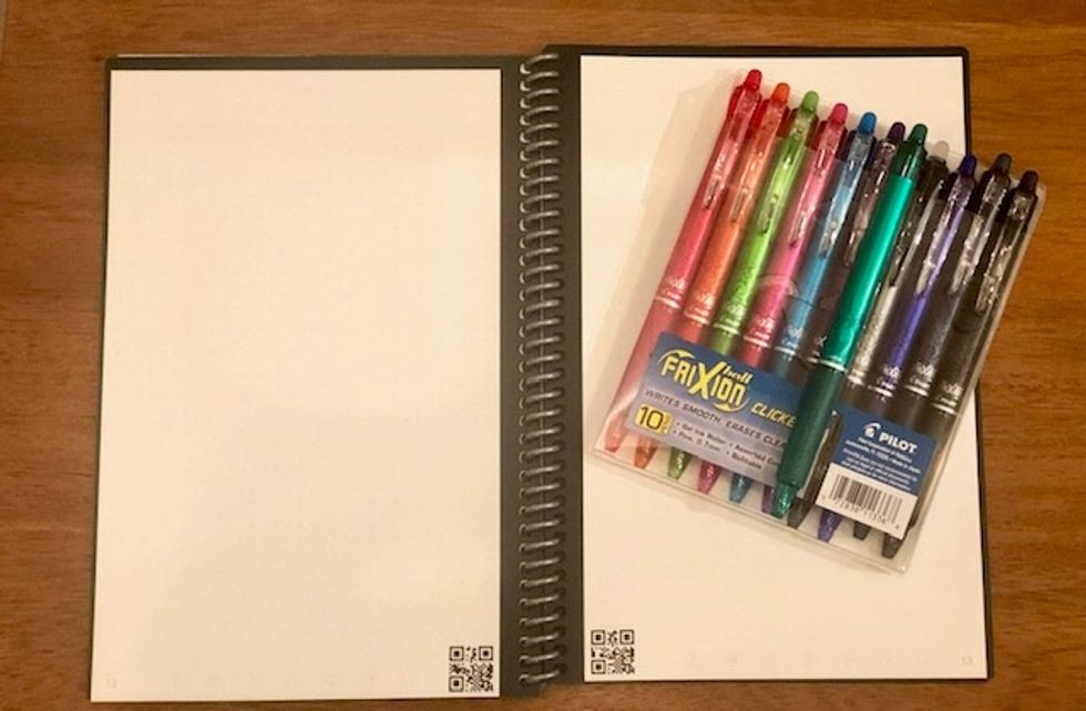 The Rocketbook Everlast, pictured here, works with FriXion pens