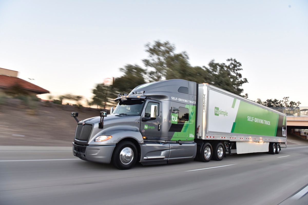 Photo of an autonomous truck made by TuSimple