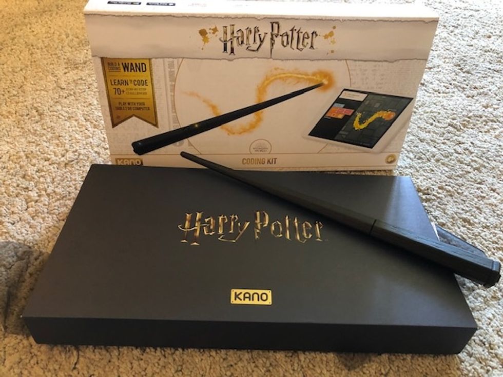 The wand, packed with sensors, is the draw for the Harry Potter Coding Kit from Kano