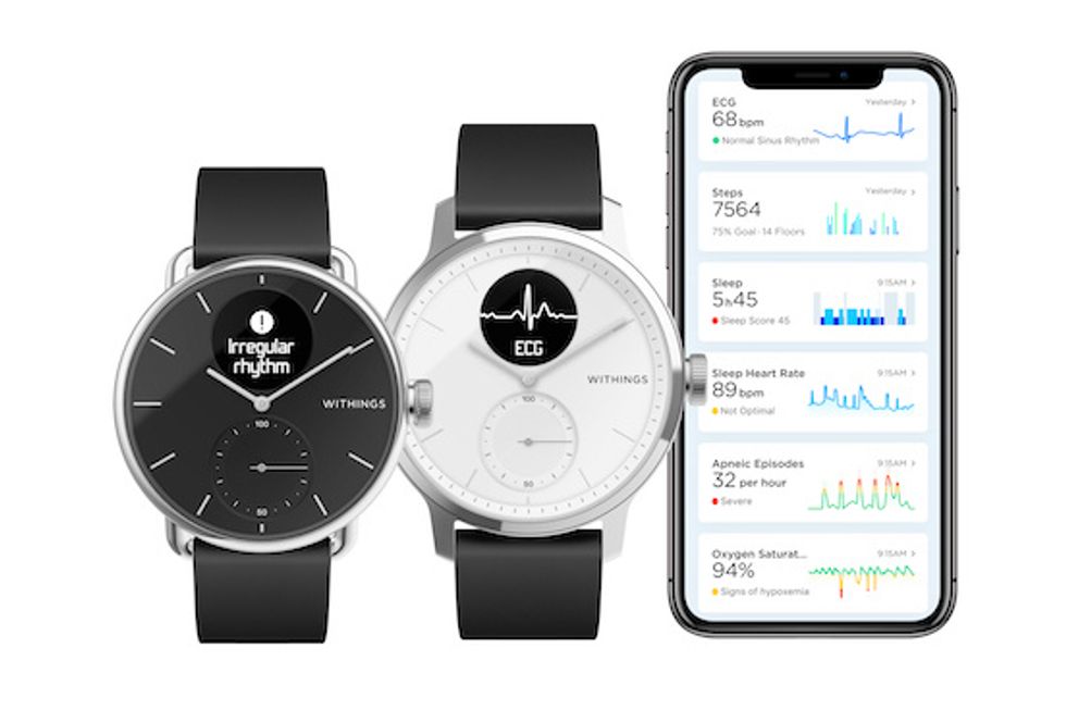 The Withings ScanWatch with smartphone app