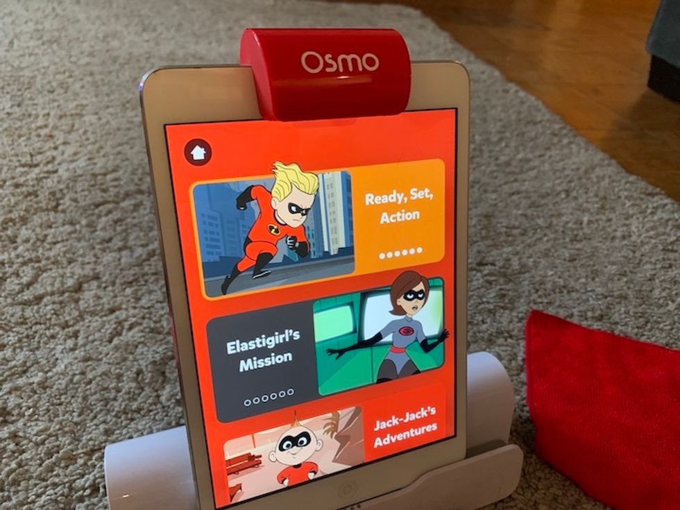 There are multiple stories children can illustrate in each of the Osmo Story Studio kits, including the "Incredibles 2", pictured here