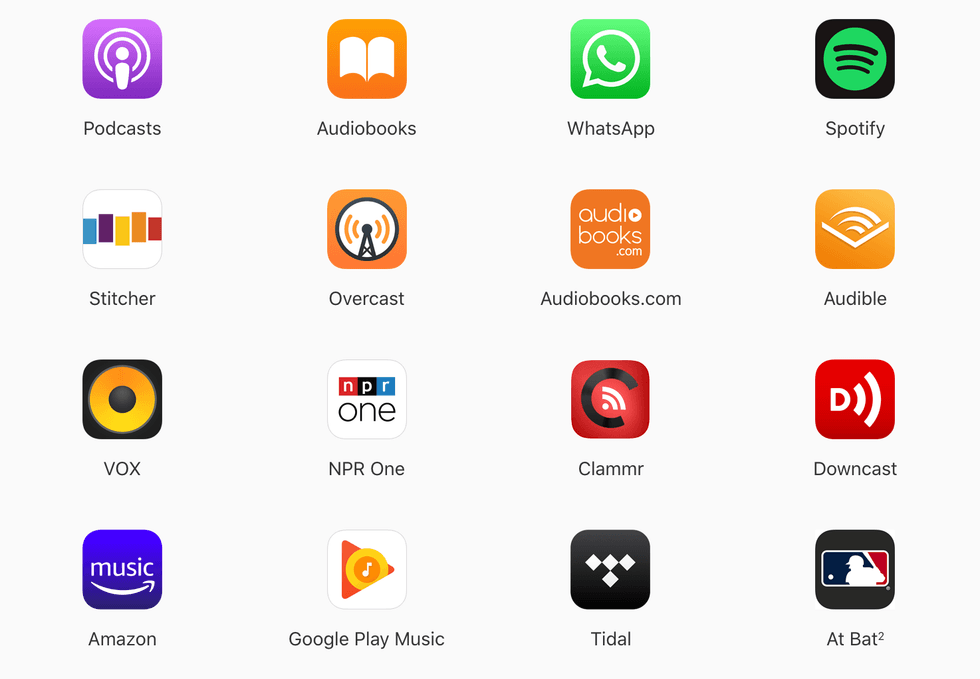 Third-party apps for CarPlay