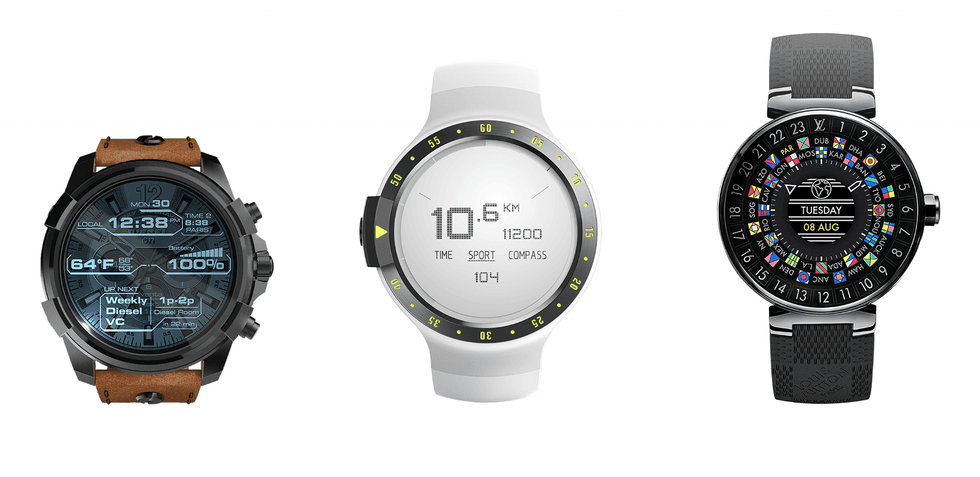 three smart watches with Wear OS.