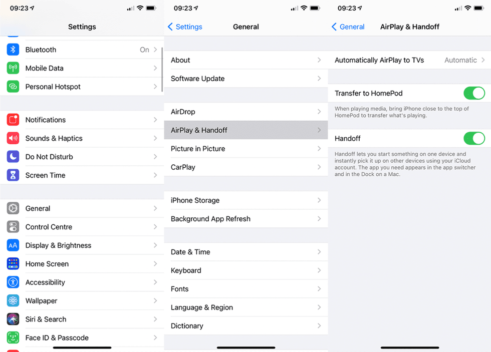 Turning HomePod Handover off on an iPhone