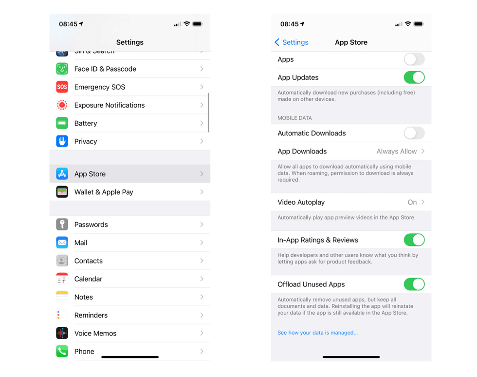 Turning off iOS review reminders
