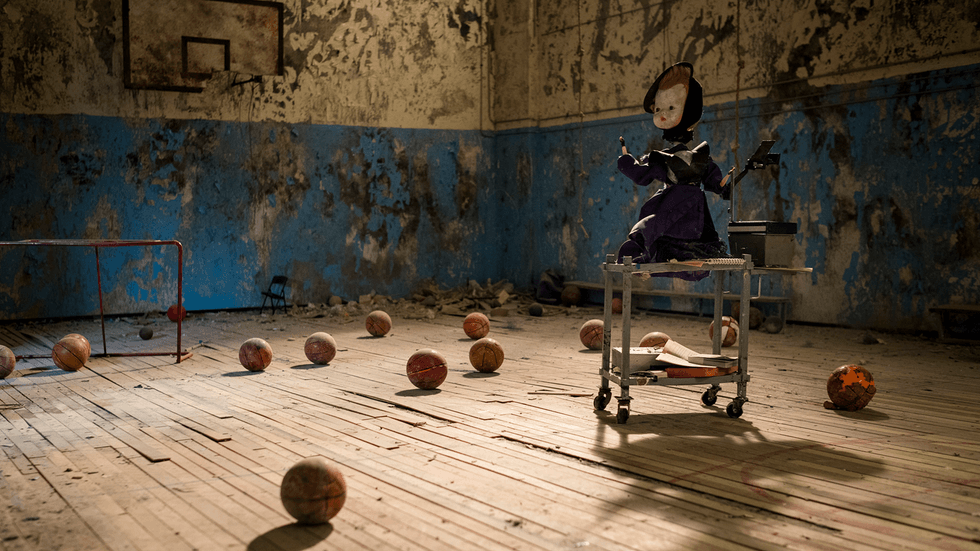 \u200bA photo from a scene from "GYMNASIA," a 6-minute VR film, which is a haunting take on childhood memories