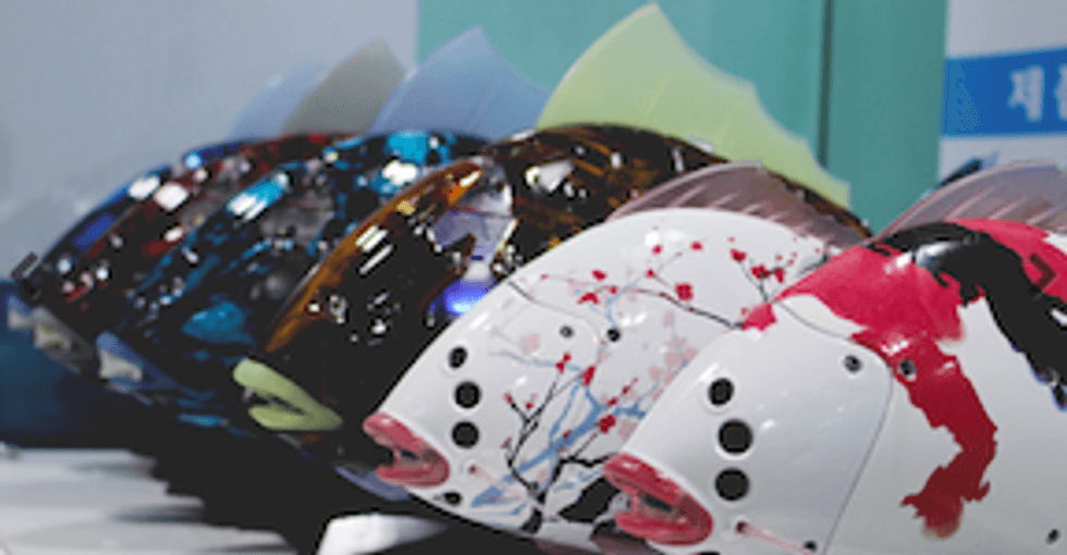 \u200bThis robotic fish, MIRO, pictured here, can be guided with a controller and captured with a fishing rod